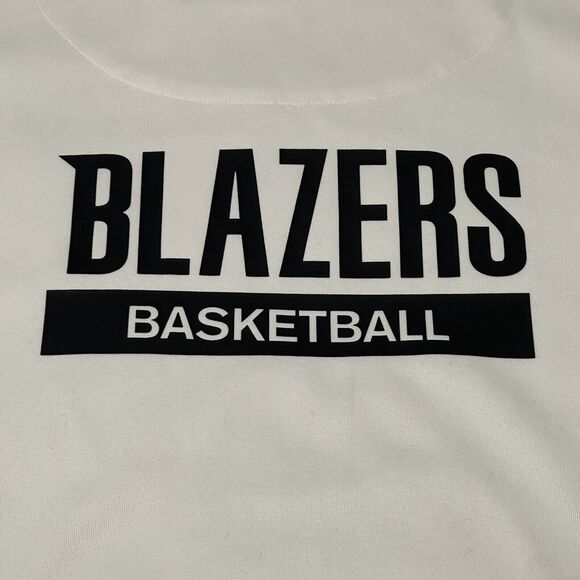 Portland Trail Blazers Sweatshirt Men 2XL XXL Tall Beige Nike Dri-FIT Fleece NBA - Picture 5 of 12